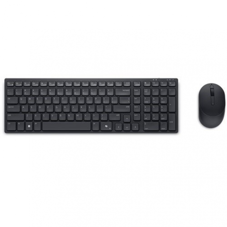 Dell Pro Compact Silent Keyboard and Mouse - KM555 - Keyboard and mouse set - wireless - 2.4 GHz, Bluetooth 5.1 - QWERTY - Pan Nordic - black - with 3 years Advanced Exchange Service - 1