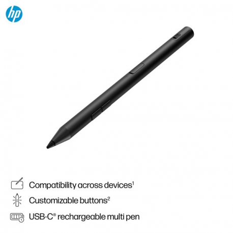 HP 705 Rechargeable Multi Pen - Active stylus - 2 buttons - black - 3