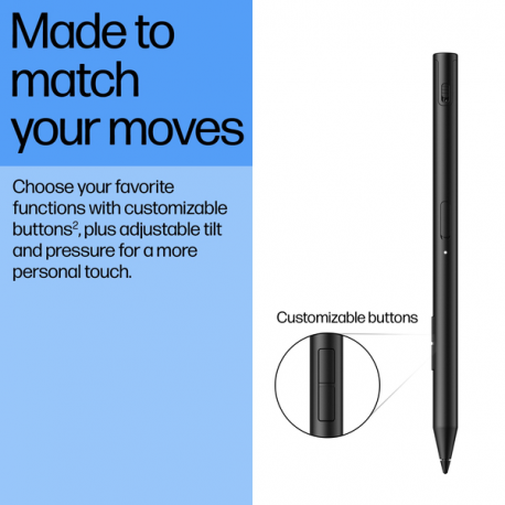 HP 705 Rechargeable Multi Pen - Active stylus - 2 buttons - black - 9