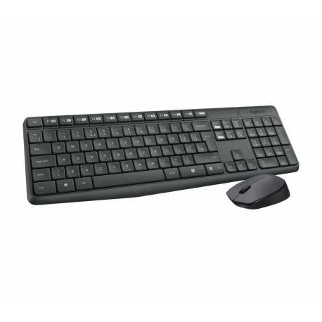 Logitech MK235 - Keyboard and mouse set - wireless - 2.4 GHz - Czech - 1