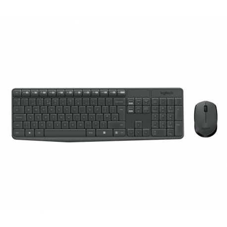 Logitech MK235 - Keyboard and mouse set - wireless - 2.4 GHz - Czech - 2
