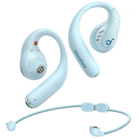Soundcore AeroFit Pro - True wireless earphones with mic - open ear - over-the-ear mount - Bluetooth - blue - 0