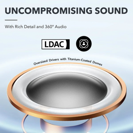 Soundcore AeroFit Pro - True wireless earphones with mic - open ear - over-the-ear mount - Bluetooth - blue - 1