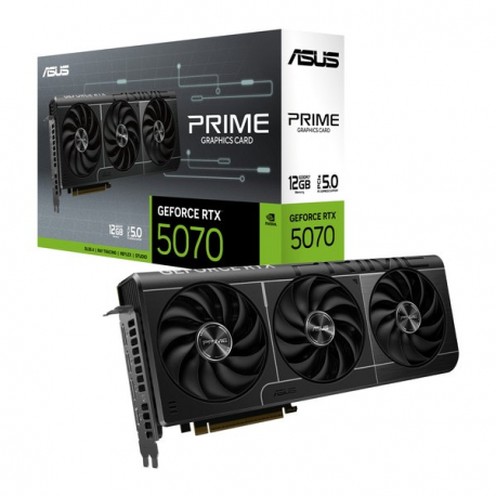 ASUS PRIME GeForce RTX 5070 12GB - Graphics card - GeForce RTX 5070 - 12 GB GDDR7 - PCI Express 5.0 - 3 x DisplayPort, HDMI - 5