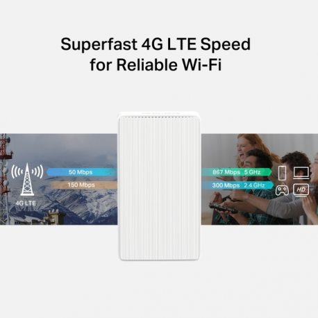 Mercusys MB130-4G - Wireless router - WWAN - Wi-Fi 5 - Dual Band - 4G - 4