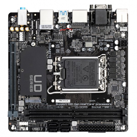 Gigabyte H610I - 1.0 - motherboard - mini ITX - LGA1700 Socket - H610 Chipset - USB 3.2 Gen 1 - Gigabit LAN - onboard graphics (CPU required) - HD Audio (8-channel) - 1