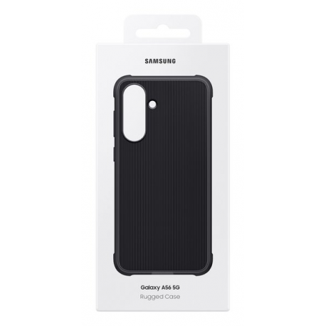 Samsung EF-RA566 - Back cover for mobile phone - rugged - thermoplastic polyurethane (TPU) - black - for Galaxy A55 - 4