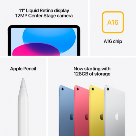 Apple iPad A16 Wi-Fi - Tablet - 256 GB - 11" IPS (2360 x 1640) - blue - 6