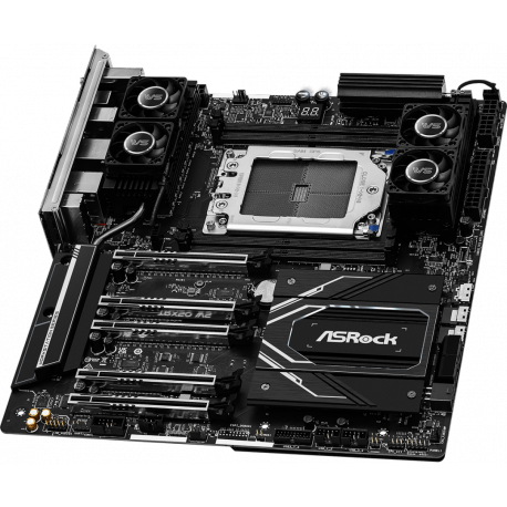 ASRock TRX50 WS - Motherboard - extended ATX - Socket sTR5 - AMD TRX50 Chipset - USB 3.2 Gen 1, USB 3.2 Gen 2, USB4, USB-C 3.2 Gen 2x2 - 10 Gigabit LAN, 2.5 Gigabit LAN, Bluetooth, Wi-Fi - onboard graphics (CPU required) - HD Audio (8-channel) - 2