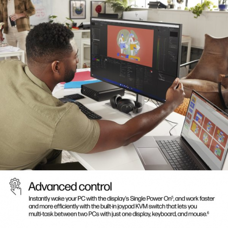 HP 732pk - Series 7 Pro - LED monitor - 32" (31.5" viewable) - 3840 x 2160 4K @ 60 Hz - IPS Black - 400 cd / m² - 2000:1 - HDR400 - 5 ms - Thunderbolt 4, HDMI, DisplayPort - black, silver - 10