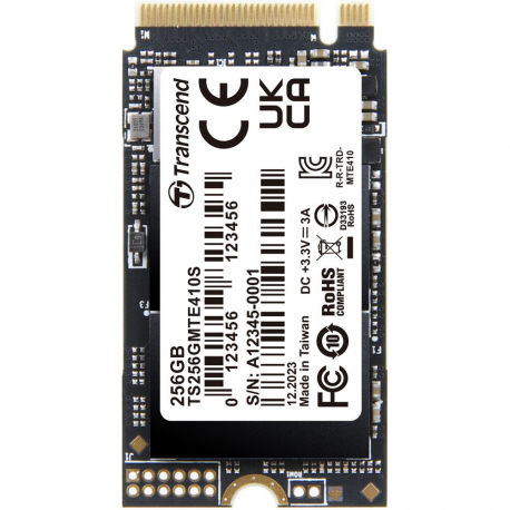 Transcend MTE410S - SSD - 256 GB - internal - M.2 2242 - PCIe 4.0 x4 (NVMe) - 0