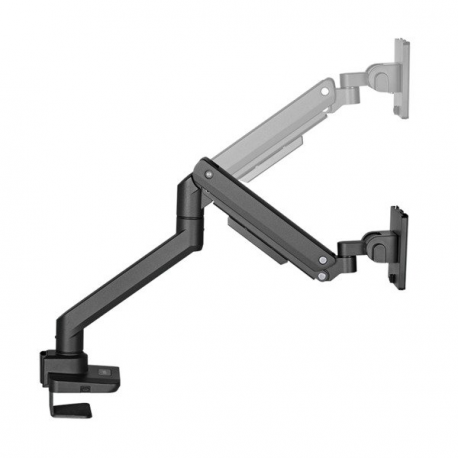 LogiLink - Mounting kit (desk mount) - adjustable arm - for LCD display /  curved LCD display - gas spring - plastic, aluminium, steel - black - screen size: 17"-49" - 4