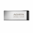 ADATA UR350 - USB flash drive - 64 GB - USB 3.2 Gen 1 - black, nickel