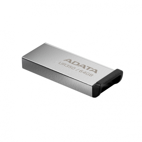 ADATA UR350 - USB flash drive - 64 GB - USB 3.2 Gen 1 - black, nickel - 3