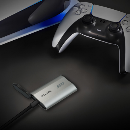 ADATA SD810 - SSD - 4 TB - external (portable) - USB 3.2 Gen 2x2 (USB-C connector) - silver - 5