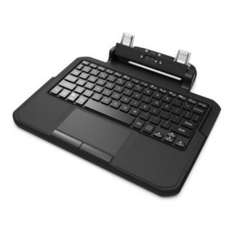 Zebra - Keyboard - 2-in-1 - with touchpad, integrated handle - backlit - dock - AZERTY - French - key switch: Scissor-Switch - 0