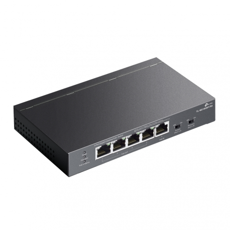 TP-Link TL-SG1005P-PD V1 - Switch - unmanaged - 4 x 10 / 100 / 1000 (PoE+) + 1 x 10 / 100 / 1000 (PoE++) - desktop, wall-mountable - PoE++ (66 W) - 3