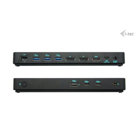 i-Tec - Docking station - USB-C 3.2 Gen 2  /  Thunderbolt 3  /  Thunderbolt 4 - HDMI, 2 x DP - GigE - 100 Watt - Europe - 9