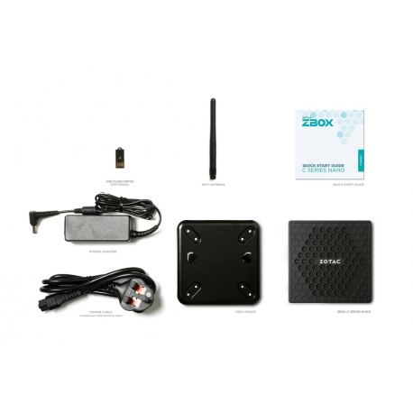 ZOTAC ZBOX C Series CI337 nano - Barebone - mini PC - 1 x N-series N100 / 0.8 GHz - RAM 0 GB - UHD Graphics - Gigabit Ethernet, Bluetooth 5.2, IEEE 802.11ax (Wi-Fi 6) - 802.11a / b / g / n / ac / ax, Bluetooth 5.2 - 5