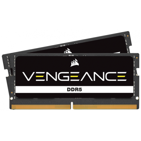 CORSAIR VENGEANCE 32GB 2x16GB DDR5 5600MT/s SODIMM Unbuffered 48-48-48-90 Black PCB Std PMIC 1.1V - 0
