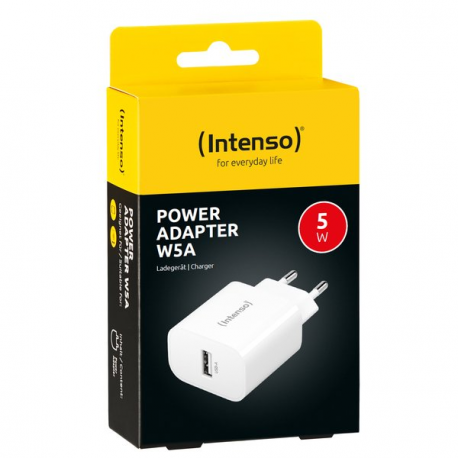 Intenso W5A - Power adapter - 5 Watt - 1 A (USB) - white - 1