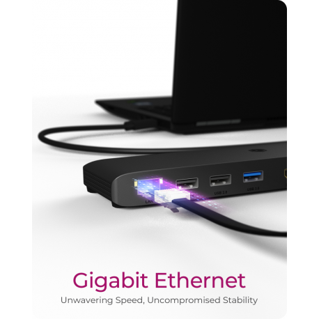 ICY BOX 11-in-1 Mobile with Triple Video Output - Docking station - USB-C - 2 x HDMI, DP - GigE - 4