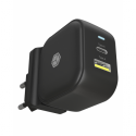 ICY BOX IB-PS106-PD - Power adapter - 38 Watt - 3 A - PD 3.0, QC 3.0 - 2 output connectors (USB Type A, 24 pin USB-C) - black