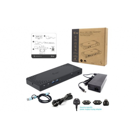 i-Tec - Docking station - USB-C  /  USB 3.0  /  Thunderbolt 3  /  Thunderbolt 4 - 2 x HDMI, 2 x DP++ - GigE - 130 Watt - 6