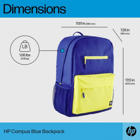 HP - Campus - notebook carrying backpack - 15.6" - blue - 4