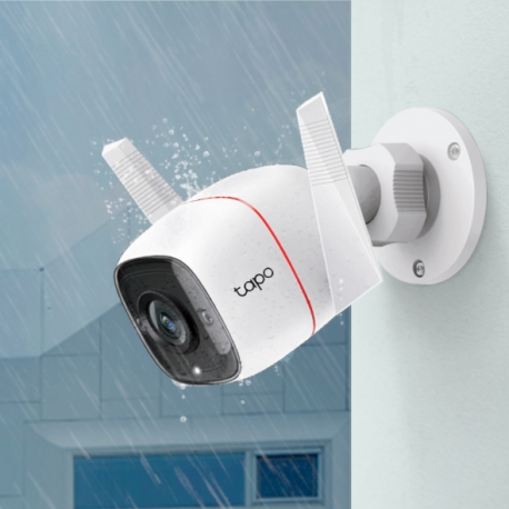 TP-Link TC65 V1 - Network surveillance camera - outdoor - weatherproof - colour (Day&Night) - 3 MP - 1296p - fixed focal - audio - wireless - Wi-Fi - H.264 - DC 9 V - 3