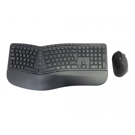 Conceptronic ORAZIO02ES ERGO - Keyboard and mouse set - wireless - 2.4 GHz - Spanish - black - 0