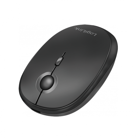 LogiLink - Mouse - optical - wireless - 2.4 GHz, Bluetooth 4.0 - USB wireless receiver - black - 2