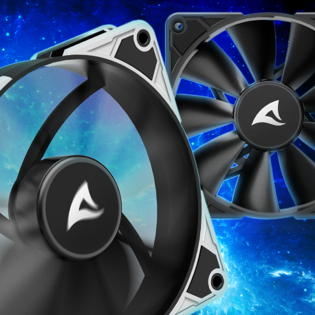 Sharkoon SilentStorm BW120 - Case fan - PWM - 120 mm - black - 10