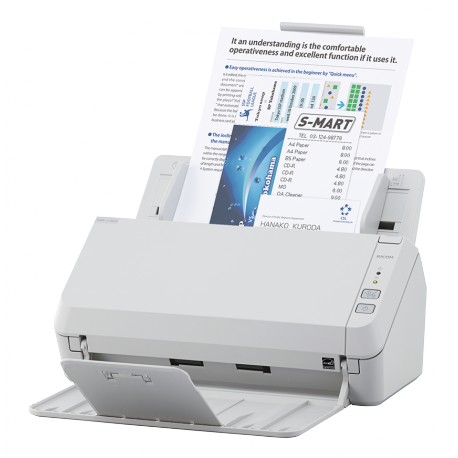 Fujitsu SP-1130N - Document scanner - Dual CIS - Duplex - 216 x 355.6 mm - 600 dpi x 600 dpi - up to 30 ppm (mono) / up to 30 ppm (colour) - ADF (50 sheets) - up to 4500 scans per day - Gigabit LAN, USB 3.2 Gen 1x1 - 4