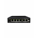 LevelOne FEP-0631 - Switch - unmanaged - 4 x 10 / 100 (PoE) + 2 x 10 / 100 (uplink) - desktop - PoE (60 W)