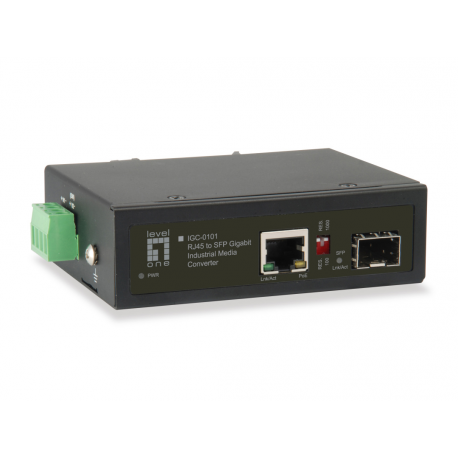 LevelOne IGC-0101 - Media converter - GigE - 10Base-T, 100Base-TX, 1000Base-T, 1000Base-X - RJ-45  /  SFP (mini-GBIC) - 0