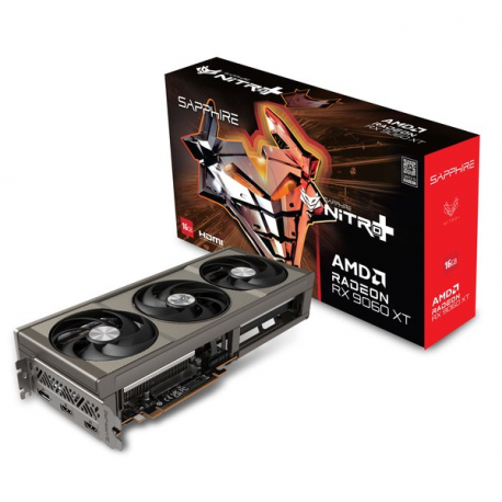 Sapphire NITRO+ Radeon RX 9060 XT - Graphics card - Radeon RX 9060 XT - 16 GB GDDR6 - PCIe 5.0 x16 - DisplayPort, 2 x HDMI - 8