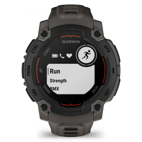 Garmin Instinct E - 45 mm - black fibre-reinforced polymer - Yes smart watch with band - silicone - charcoal - monochrome - 128 MB - Bluetooth, ANT+ - 48 g - 2