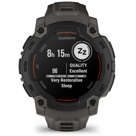 Garmin Instinct E - 45 mm - black fibre-reinforced polymer - Yes smart watch with band - silicone - charcoal - monochrome - 128 MB - Bluetooth, ANT+ - 48 g - 8