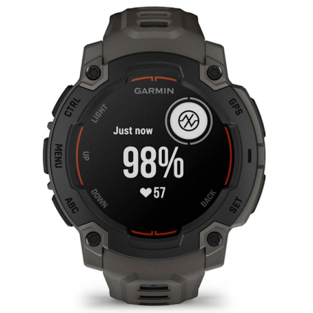 Garmin Instinct E - 45 mm - black fibre-reinforced polymer - Yes smart watch with band - silicone - charcoal - monochrome - 128 MB - Bluetooth, ANT+ - 48 g - 9