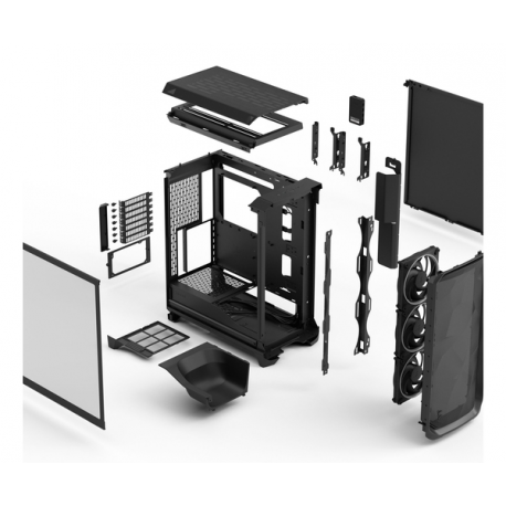 Fractal Design Meshify 3 Ambience Pro RGB - Tower - extended ATX - no power supply (ATX) - black TG light tint - USB / Audio - 7