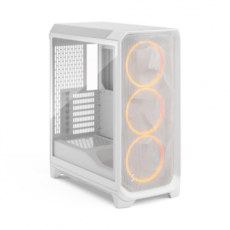 Fractal Design Meshify 3 RGB - Tower - extended ATX - no power supply (ATX) - white TG clear tint - USB / Audio - 2