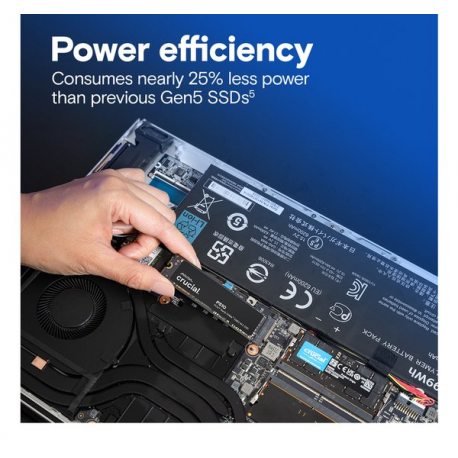 Crucial P510 - SSD - 1 TB - internal - M.2 2280 - PCI Express 5.0 x4 (NVMe) - 1