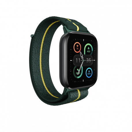 Motorola Moto Watch Fit - Aluminum - smart watch with band - fabric - display 1.9" - Bluetooth - 25 g - trekking green - 6