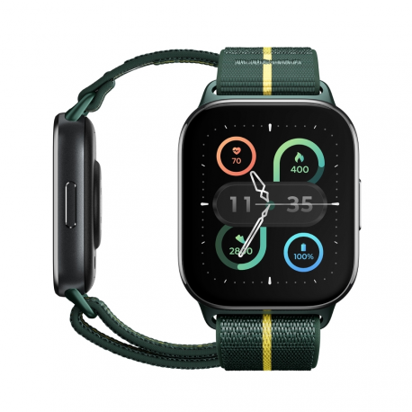 Motorola Moto Watch Fit - Aluminum - smart watch with band - fabric - display 1.9" - Bluetooth - 25 g - trekking green - 10