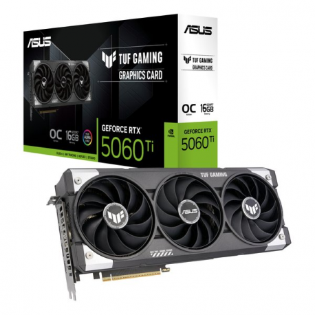 ASUS TUF Gaming GeForce RTX 5060 Ti 16GB - OC Edition - graphics card - GeForce RTX 5060 Ti - 16 GB GDDR7 - PCI Express 5.0 - 3 x DisplayPort, HDMI - 0