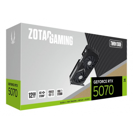 ZOTAC GAMING GeForce RTX 5070 Twin Edge - Graphics card - GeForce RTX 5070 - 12 GB GDDR7 - PCIe 5.0 x16 - 3 x DisplayPort, HDMI - box - 1