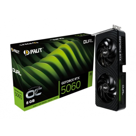 Palit Dual OC - Graphics card - GeForce RTX 5060 - 8 GB GDDR7 - PCI Express 5.0 - 3 x DisplayPort, HDMI - 0