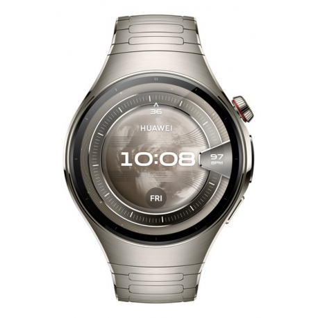 Huawei Watch 5 - 46 mm - aerospace-grade titanium - smart watch with strap - titanium - wrist size: 140-210 mm - display 1.5" - Bluetooth, Wi-Fi 6, LTE - 4G - 58 g - silver - 0