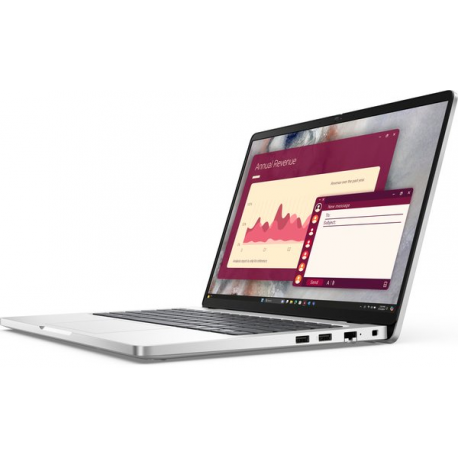 Dell Pro 14 PC14250 - Intel Core Ultra 7 - 255U / up to 5.2 GHz - Win 11 Pro - Intel Graphics - 16 GB RAM - 512 GB SSD NVMe - 14" IPS 1920 x 1200 (Full HD Plus) - Gigabit Ethernet - Wi-Fi 6E - platinum silver - BTS - with 1 Year Basic Onsite - 3